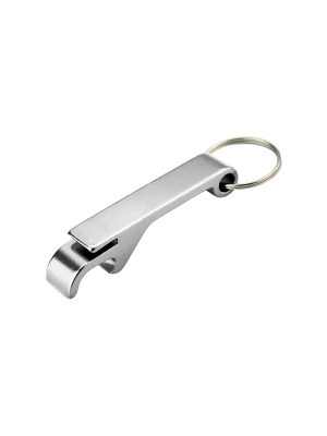 ABRIDOR DE GARRAFA NA COR PRATA  EM METAL