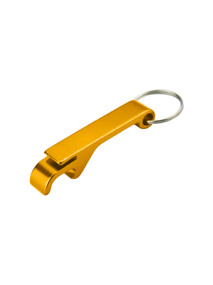 ABRIDOR DE GARRAFA NA COR DOURADA EM METAL