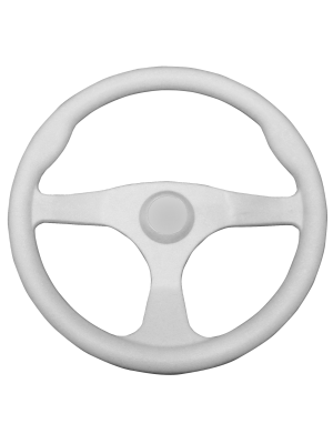 VOLANTE LIFEK EM PLÁSTICO 350MM, COR BRANCO