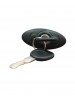 FECHADURA OVAL PARA TULHA-BAGAGEIRO COM CHAVE. 84 X 39.5MM.