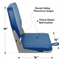 Assento dobrável plástico slim, na cor AZUL . Fold Down