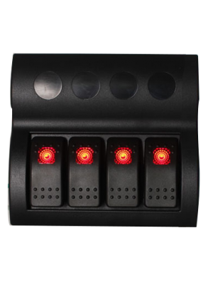 Painel elétrico 4 botões - 12V - 24V à prova d'água