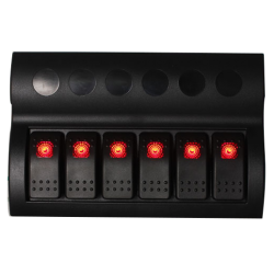 Painel elétrico 6 botões - 12V - 24V à prova d'água