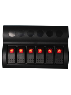 Painel elétrico 6 botões - 12V - 24V à prova d'água