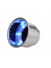 Porta copo em aço inox com dreno e led - Azul