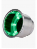 Porta copo em aço inox com dreno e led - Verde