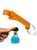 Abridor de lata de metal na cor laranja - para uso em embarcação
