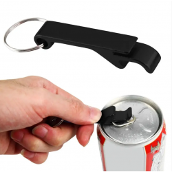 Abridor de lata de metal na cor preto - para uso em embarcação