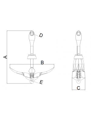 Ancora Folding 1,5kg galvanizada 