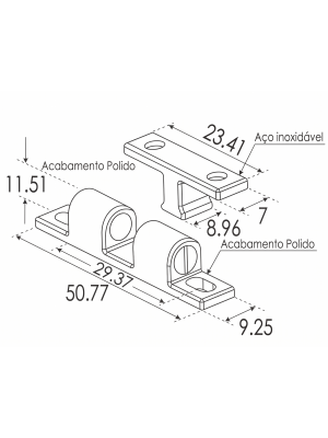 Trava para Porta INOX