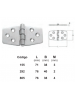 Dobradiça 6 furos INOX 76x40x2mm
