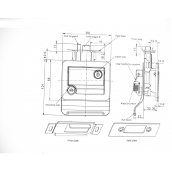 Trava de porta em liga de zinco - preto
