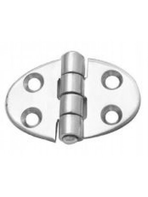 Dobradiça INOX oval 4 furos 53x35x2mm