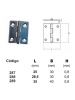 Dobradiça INOX 4 furos 3540x0,8mm