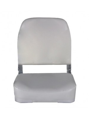 Assento dobrável plastico com espuma vinil cinza