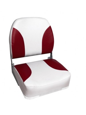 Assento dobrável plastico com espuma vinil cinza/vermelho