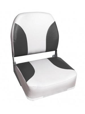Assento dobravel plastico com espuma vinil cinza/charcoal