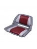 Assento dobrável plastico/vinil Cinza e vermelho