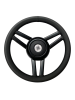 Volante Preto em Inox e Couro 350mm