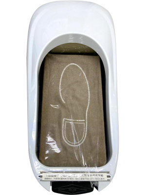 Pantufeira manual com refil de 100metros na cor branca 