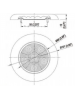 Luminária LED 4" redonda, 12-24V