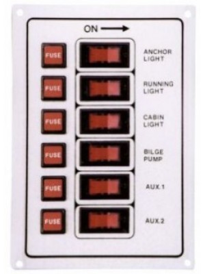 Painel elétrico 6 botões - 12V - 24V