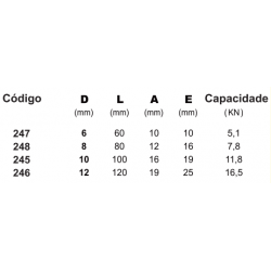 Mosquetão Pressão S - 2430 INOX (6mm)