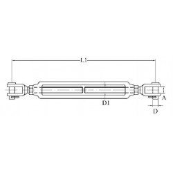 Esticador Garfo x Garfo INOX (M10)