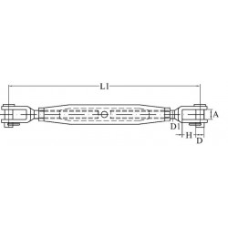 Esticador Tubular Manilha x Manilha INOX (M10)