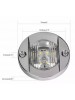 Luz Alcançado Redonda Inox, Led, 12vdc/2.2w 