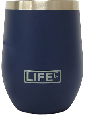 Copo LIFEK térmico EM AÇO INOX, na cor AZUL MARINHO, 354ML, com tampa