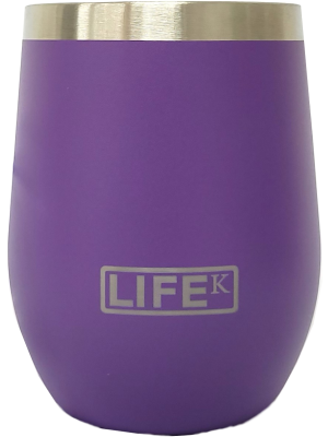 Copo LIFEK térmico EM AÇO INOX, na cor ROXO, 354ML, com tampa