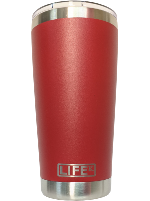 Copo LIFEK  térmico EM AÇO INOX, na cor VERMELHO, 591ML, com tampa