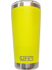 Copo LIFEK térmico EM AÇO INOX, na cor AMARELO, 591ML com tampa