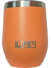 Copo LIFEK térmico EM AÇO INOX, na cor Laranja, 354ML, com tampa