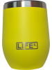 Copo LIFEK térmico EM AÇO INOX, na cor AMARELO, 354ML, com tampa