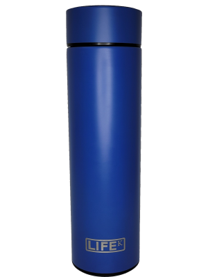 Garrafa Térmica LIFEK 480ml com indicador de temperatura - Azul