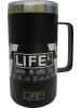 Caneca LIFEK térmica EM AÇO INOX, na cor Preta, 710ML, com tampa