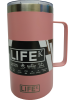 Caneca LIFEK térmica EM AÇO INOX, na cor Rosa, 710ML, com tampa