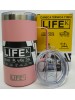 Caneca LIFEK térmica EM AÇO INOX, na cor Rosa, 710ML, com tampa