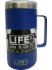 Caneca LIFEK térmica EM AÇO INOX, na cor azul, 710ML, com tampa