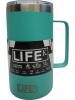 Caneca LIFEK térmica EM AÇO INOX, na cor Verde, 710ML, com tampa