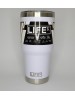 Copo LIFEK térmico em aço inox, na cor Branca 888ml com tampa