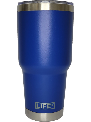 Copo LIFEK térmico em aço inox, na cor Azul, 888ml, com tampa