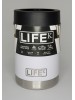 Porta Lata LIFEK Branco 355ml térmico em aço Inox com paredes a vácuo